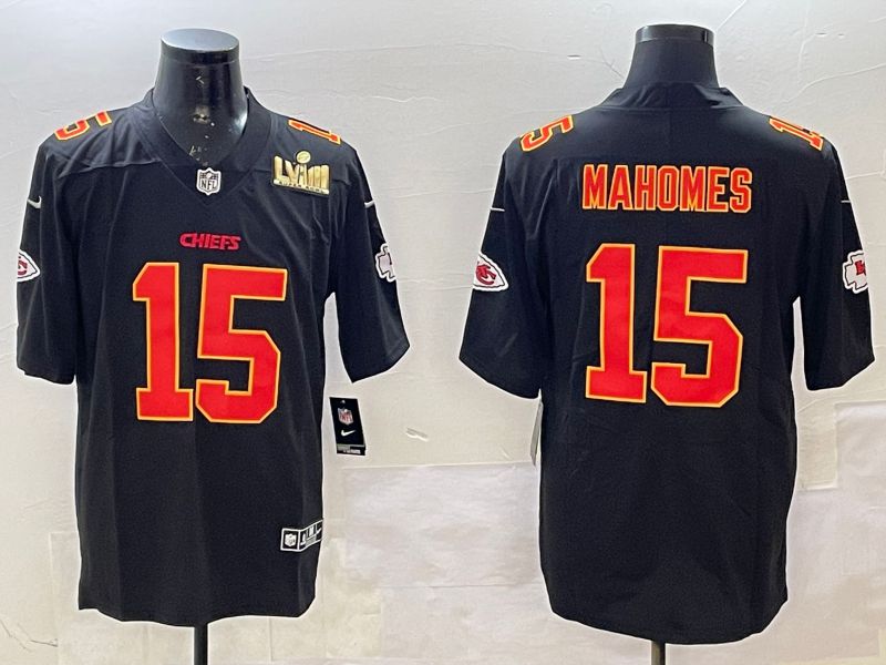 Men Kansas City Chiefs #15 Mahomes Black 2025 Nike Vapor Limited NFL Jersey style 2091->baltimore orioles->MLB Jersey